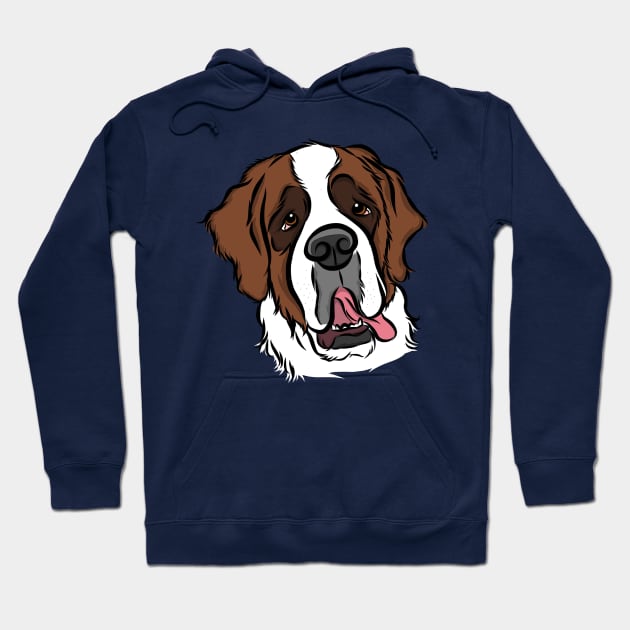 St. Bernard Dog Illustration Hoodie by rmcbuckeye